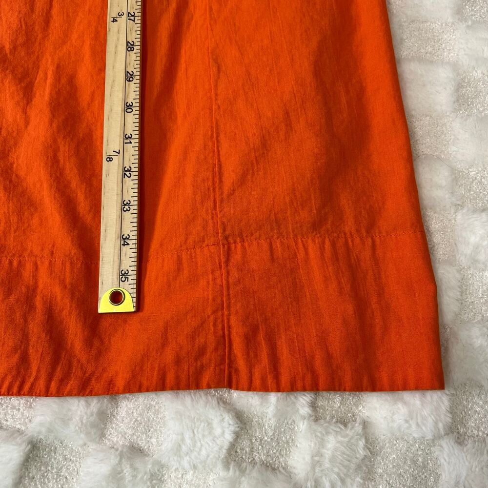 Topshop Orange Maxi Skirt US 6 Cotton Viscose Elastic Waist Lined Skirt - Picture 7 of 8